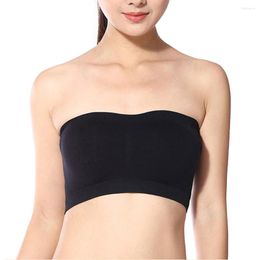 Bustiers & Corsets Seamless Tube Top Womens Strapless Push Up Bra Comfortable Backless Padded Bras