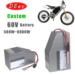 60V 80AH Bomber Electric bike Frame Polygon Battery Pack with 3000W 4000W 7000W 150A BMS