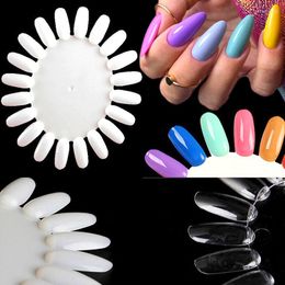 False Nails 5pcs Nail Tips Colour Card Practise Display Stand Oval Swatches Holder Gel Polish Art Tools