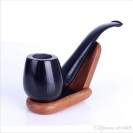 Smoking Pipes Ebony ebony pipe bend mouth hammer master Philtre cigarette mouthpiece removable