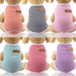 Dog Apparel Striped Vest Sleeveless Cat Clothes For Small Dogs Teddy Pug Pet Puppy Dog/Cat Shirt Clothing Tshirt Costume XS S M L XL XXL