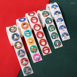 Gift Wrap 500pcs/Roll Christmas Stickers Sealing Cartoon Santa Claus Snowflake Snowman Elk Sticker Labels Decor