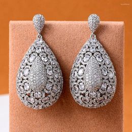 Dangle Earrings Missvikki Luxury Gorgeous Italy Bohemia Drop For Women Fine Jewellery Full CZ Bridal Wedding High Quality Trendy