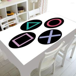 Table Cloth Game Joystick Controller Button Tablecloth Rectangular Video Decor Fireplace Home Party