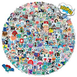 100PCS 300PCS Nurse Day Graffiti Stickers Doctor For Skateboard Car Baby Helmet Pencil Case Diary Phone Laptop Planner Decor Book Album Kids Toys DIY Decals