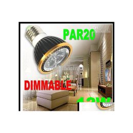 2016 Led Bulbs Retail High Power Dimmable Light Par20 12W Spotlight E27/Gu10/E14/B22 110V 220V White Warm Bb Drop Delivery Lights Lighting Dhcqt