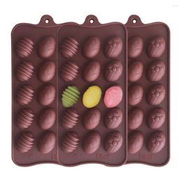 Baking Moulds 15 Holes Easter Eggs Silicone Chocolate Mold Soap Form Candy Bar Cake Decorating 3D Fondant Molds