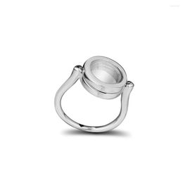 Cluster Rings Logo Signature Locket Ring Sterling Silver Jewellery For Woman Make Up Fashion