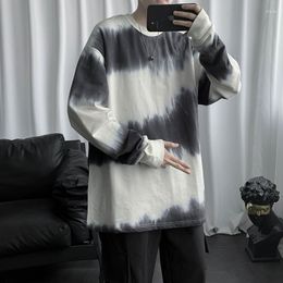 Men's T Shirts J GIRLS T-shirts Men Arrival Spring Tie Dye Trendy All-match Couple Loose Long Sleeve O-neck Chic Clothing Harajuku