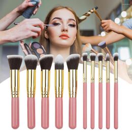 Makeup Brushes Multi-styles 10Pcs Durable Eyeshadow Blending Liner Make Up Brush Kit Reusable Facial Set Comfortable Grip For Women