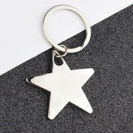 Novelty Zinc Alloy Star Shaped Key Chains Metal Star Key Rings for Gifts dh4444