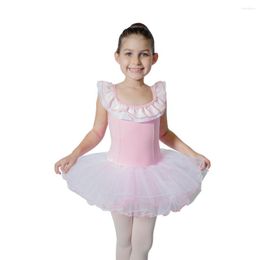 Stage Wear Kids Ballet Tutu Dress Black And Red Cotton/Lycra Sleeveless Dance Leotard For Girls Performance