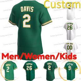 28 Custom Matt Olson Jersey 26 Matt Chapman Ricky Henderson Reggie Jackson Khris Davis Fiers 50 Baseball Jerseys Men Women Kids