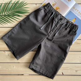 Men's Shorts Bermudas Shorts Men Elastic Waist Casual Shorts For Summer Cotton Short Homme Fashion Bottoms Streetwear Knee Length Trousers G230316