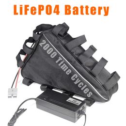 LiFePO4 Triangle Battery 48V 20AH 25AH eBike Electric Bicycle Batteries Long cycle life