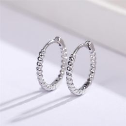 Hoop Earrings CAOSHI Simple Tiny Round Women Metallic Style Twist Classic Jewelry For Party Daily Wearable Accessories