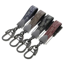 Fashion Leather Car Key Ring The Tiger Embroidery Men Women Key Pendant Women Creative Key Chain Lovers Gift223t