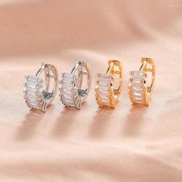 Hoop Earrings Crystal Small For Men Women Girls Fashion Creative Geometric Metal Huggie Earring Hiphop Jewellery Wholesale Gift