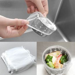 Disposable Sink Filter Mesh Bag Strainer Waste Filter Drainage Hole Garbage Net Bag For Kitchen Bathroom Clean Supplies