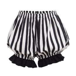 Women's Shorts Lolita Bloomer Vintage Cosplay Bottoming Pumpkin Striped Short 230317