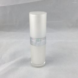 Storage Bottles 15ml Pearl White/pink Acrylic Straight Round Bottle Serum/lotion/emulsion/foundation Essence Liquid Toner Cosmetic Packing