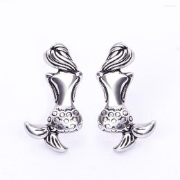 Stud Earrings Christmas Gift 1 Pair Mermaid Holder Back For Women Girls Cute Fashion Piercing Jewellery