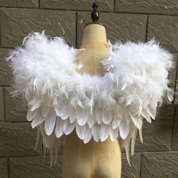 Stage Wear Club Show White Feather Shoulderwear Shawl Model Catwalk Pography Prop Pink Performance Costume