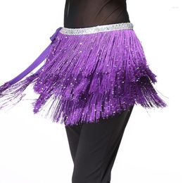 Stage Wear 2023 Arrivals Women Belly Dance Clothing Accessories Tassel Belts Hip Scarf Sequins
