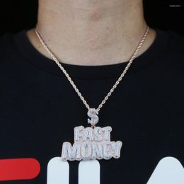 Ketten 5A Kubikzircon Fast Money Brief Halskette für Frauen Männer Hip Hop Initial Alphabet Charm Kette Choker Anhänger Schmuck