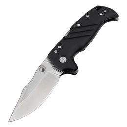 CL 35DPLC Survival Folding Knife D2 Satin Blade G10 with Steel Sheet Handle Outdoor Camping Hiking Fishing Pocket Folder Knives with Retail Box