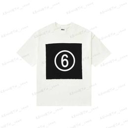 Men's T-Shirts Maison MM6 Magera patch digital printing loose short-sleeved T-shirt unisex casual sports cotton tee T230317