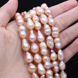 Chains Natural Fresh Water Pearl Necklace Irregular Pink Drop Shaped Beads For Women Jewellery Party Banquet Gift