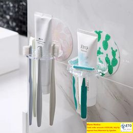 100pcs Bathroom Holder Toothbrush Holder Wall Mount Lotion Facial Cleanser Rack Bathroom Storage Hangle Tools Whoelale