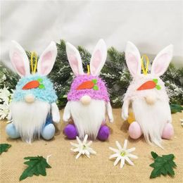Easter Faceless Rabbit Party Favor Candy Jar Creative Rabbit Bunny Candy Storage Holder Kids Egg Gift RRA