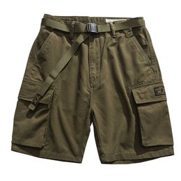 Men's Shorts Multi-Pocket Cargo Shorts with Belt Mens Safari Style Military Tactical Shorts Summer Casual Loose Half Pants Men Hiking Shorts G230316