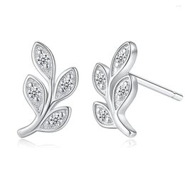 Stud Earrings Huitan Minimalist Women's Exquisite Leaf Shaped Chic Bridal Wedding Accessories Fancy Gift Trendy Jewellery