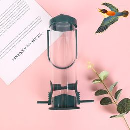 Other Bird Supplies Pet Feeder Transparent Plastic Food Dispenser Holder Outdoor Hanging Multiple Holes Tool