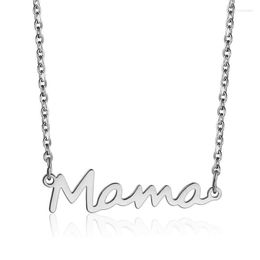 Pendant Necklaces Mama Alphabet Stainless Steel Necklace Chain Women Chains Jewelry For Mother Gifts Drop