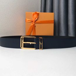 Men Designer Belt Luxury Vintage Needle Buckle Jeans Casual Belt Premium Leather Mens And Womens Belts Width 35mm With Orange Box