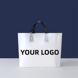 Custom Plastic Shopping Bag with Handle Customized Printing Bags for Clothing Grocery A391