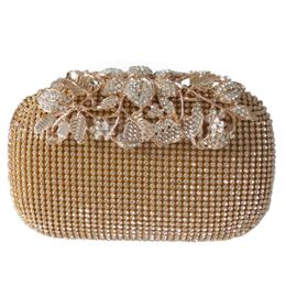 Evening Bags Unique Gold bag Clutch Purse Party Bridal Prom 230316