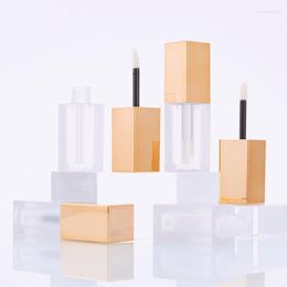 Storage Bottles 10/30/50pcs 5ml Matte Empty Lip Gloss Tube Square Gold Refillable Plastic Liquid Lipstick Container