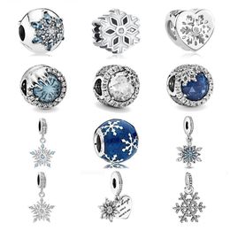 925 silver Fit Pandora Original charms DIY Pendant women Bracelets beads Europe Snowflake Pendant For Women DIY Jewelry Gift Dangle Amulet