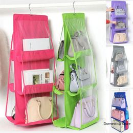 Storage Bags 6 Pocket Hanging Bag Organizer Wall Door Back Underwear Sock Tie Shoe Sundries Pouch Case