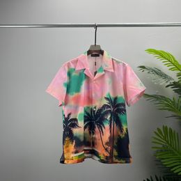 Men Designer Shirts Summer Shoort Sleeve Casual Shirts Fashion Loose Polos Beach Style Breathable Tshirts Tees Clothing #099