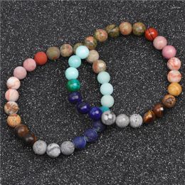 Strand Natural Stone Beaded Bracelet Buddha Rosary Men Women Elastic Bracelets Bangles Healing Balance Yoga Jewellery Gift