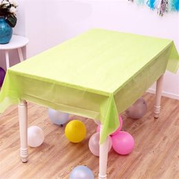 Table Cloth PEVA Disposable Tablecloth Wedding Birthday Party Cover Rectangle Desk Waterproof Oil Proof Tapete