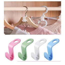 Hangers 50PCS Clothes Hanger Connector Hooks Space Saving Mini Extender Clips Colourful Home Bedroom Wardrobe Organiser