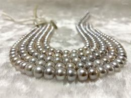 Chains Grey 8-9mm Freshwater Cultured Pearl Necklace For Women With 925 Silver Clasp And Quality