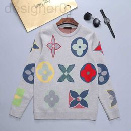 Men's Sweaters Designer triped Men Crew Neck Pullover Tops Half Blue White Winter Knitted Long Sleeve New designer pull M-3XL#010 KSZP
